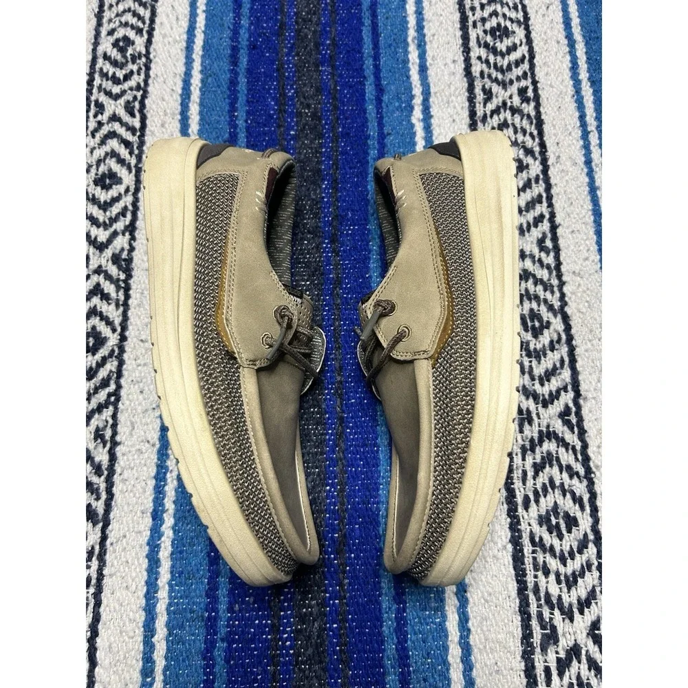Hey Dude Welsh Grip Sand mens slip on boat shoes size 7